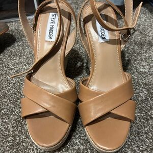 Steve Madden Camel Strappy Sandals